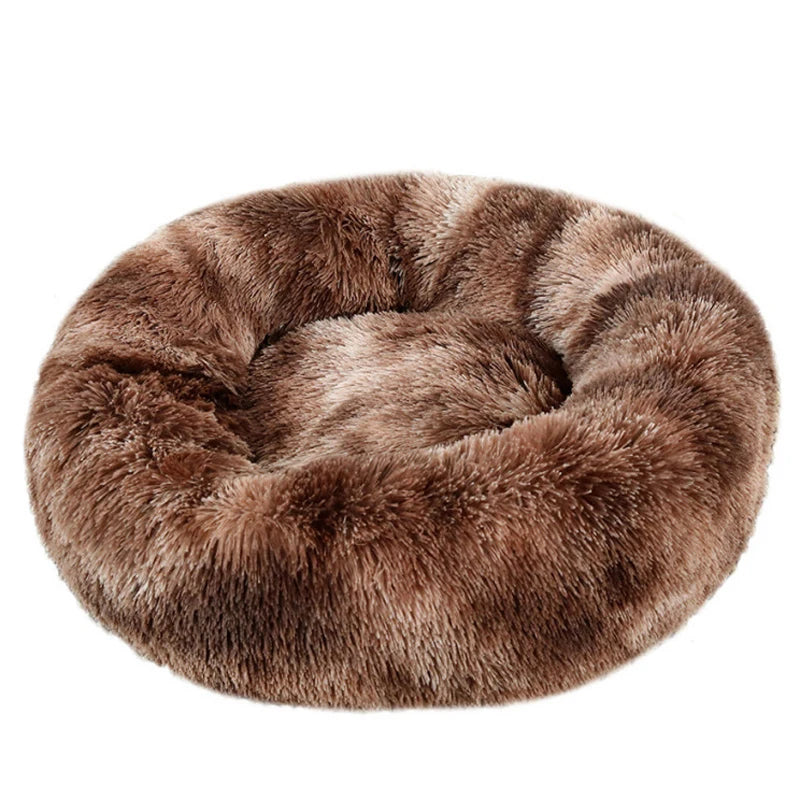 Round Dog Bed Winter Warm Cat Bed Plush Basket for Dog Washable Pet Bed for Small Medium Large Dog Sofa Cat