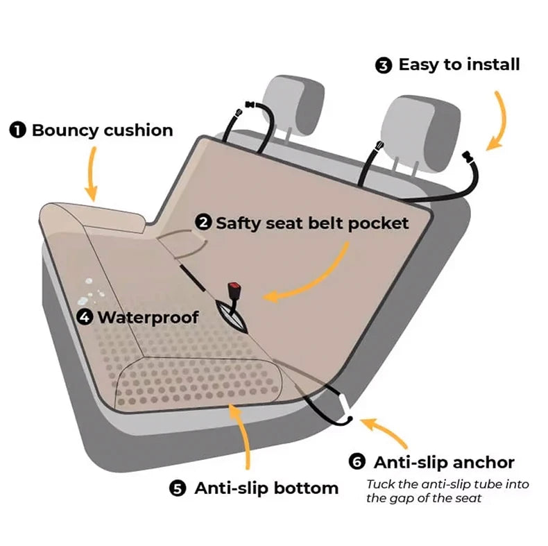 Impermeável cão assento de carro tampa pad, dupla face tecido canil, pet fornecimentos, viagem protetor, anti-scratch mat