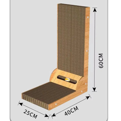 Cat Scratching Post Cat Scratching Board Wooden Wear-resistant and Scratch-resistant Post Furniture Training Grinding Claw Toys