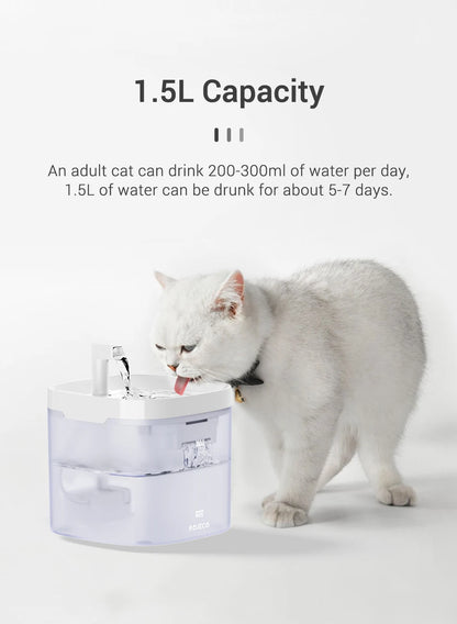 ROJECO Smart Cat Water Fountain Automatic Pet Water Dispenser For Cats Dog Drinking Purifier Fountain with Recirculate Filters