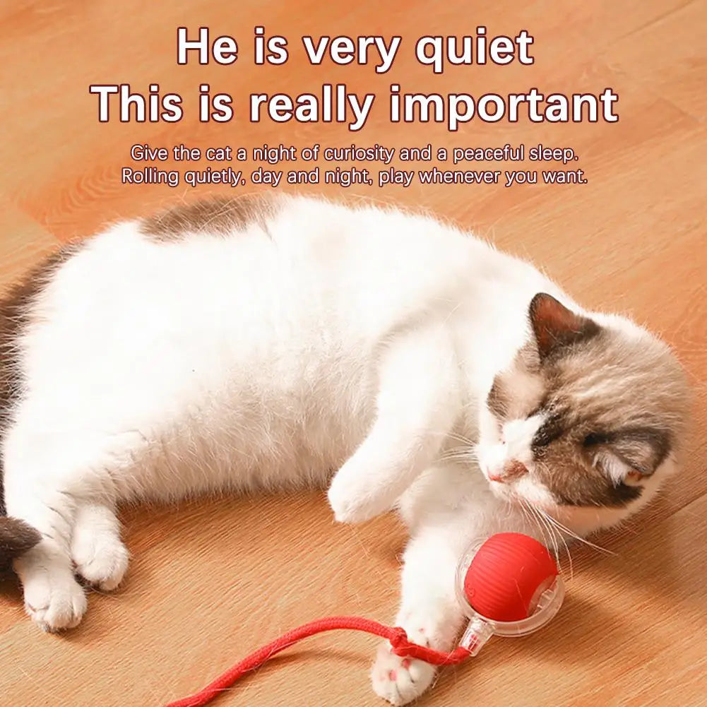 1/2PCS Interactive Cat Toys Ball Auto Electric Rolling Ball Toys for Cats/Kitty Pets Smart Automatic Teaser USB Rechargeable