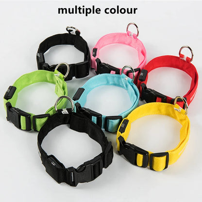 3 Modes Dog Luminous Charge Collar Led Usb Cat Dogs Collars Detachable Night Led Glow Dog Loss Prevention Collar Pet Accessories