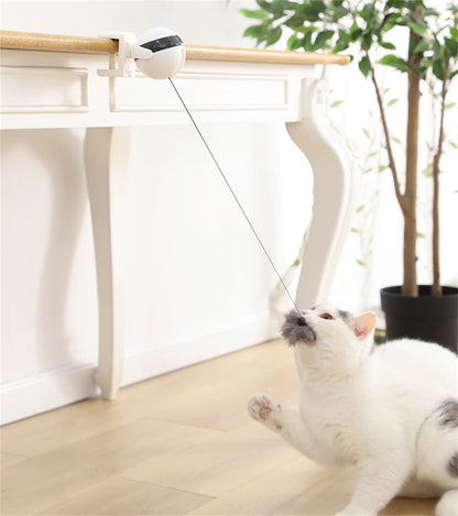 1Pc Fun Lifting Ball Electric Motion Cat Toy With Automatic Retractable Cat Teasing Ball Rotating Interactive Puzzle Pet Toys