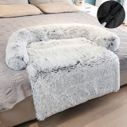 Removable Plush Pet Dog Bed Sofa for Large Dogs House Mat Kennel Winter Warm Cat Bed Pad Washable Dog Cushion Blanket Sofa Cover