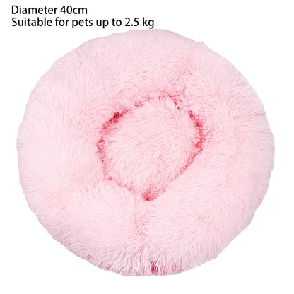 Cat Nest Round Soft Shaggy Mat for Kittens Chihuahua Indoor Dog Cat Bed Pet Supplies Removable Machine Washable Pillow Bed