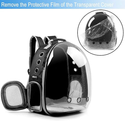 Pet Carrier Backpack Cat Carrier Shoulder Bag For Cats Breathable Cat Backpack Portable Transparent Space Capsule Pet Bag