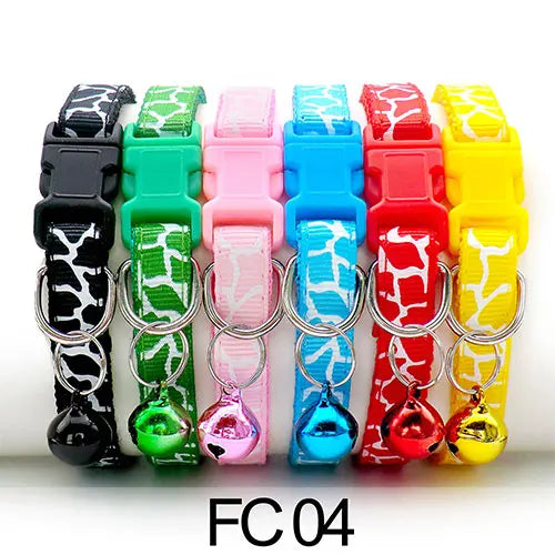 12 Pcs Wholesale Collars for Cat Collar With Bell Adjustable Necklace Cat Puppy Kitten Collar Dropshipping Pet Cats Collar Perro