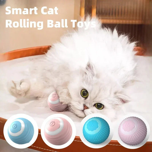 Smart Cat Rolling Ball Toys Rechargeable Cat Toys Ball Motion Ball Self-moving Kitten Toys for Indoor Interactive Playing 고양이