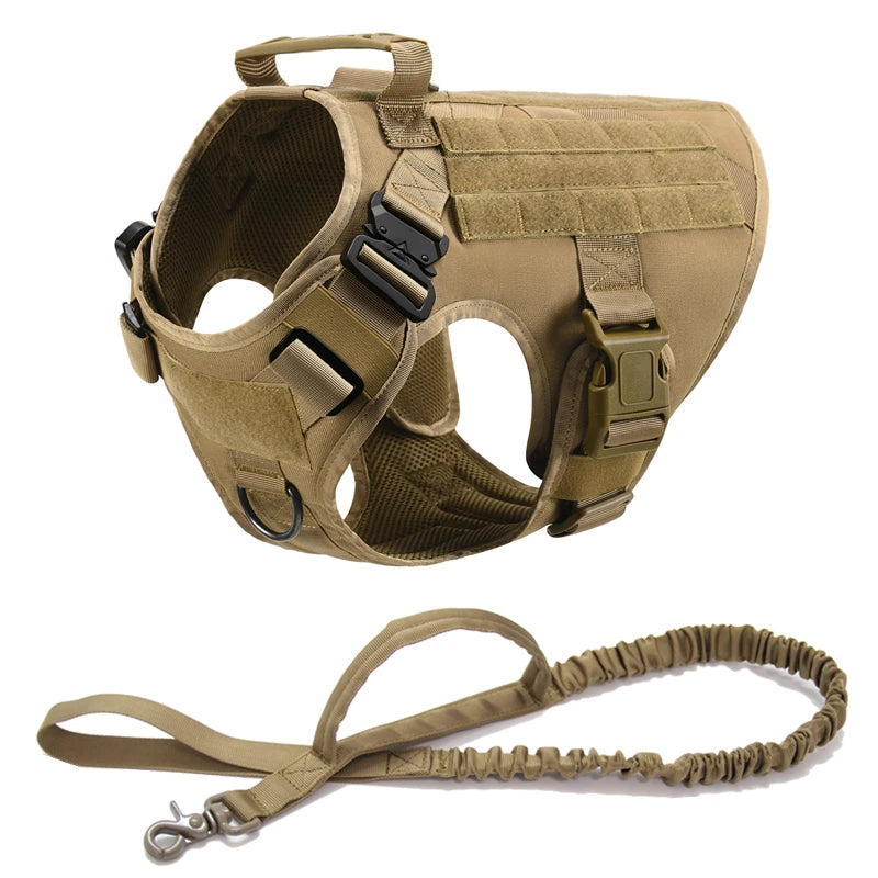 Tactical Military Vest Pet German Shepherd Golden Retriever Tactical  Training Dog Harness and Leash Set For All Breeds Dogs