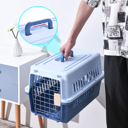 Cat Flight Box Fence Type Carrier Cage Cat Aviation Box Fences Car Dog Cage Portable Medium Cat Bag Pet Products Pet Box