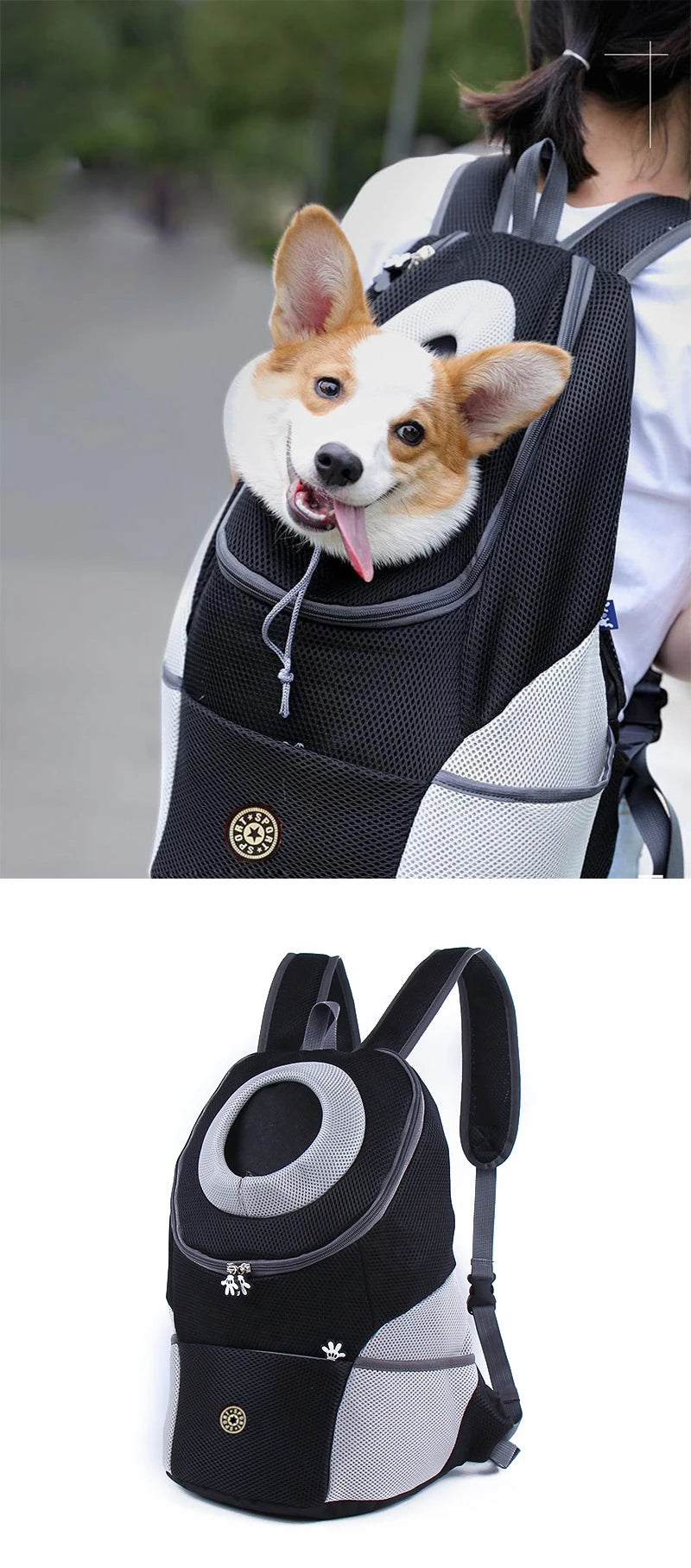 Double Shoulder Portable Outdoor Pet Bag For Dogs Travel Breathable Dog Bag Outdoor Dog Carrier Bag Pet Carrying Supplies