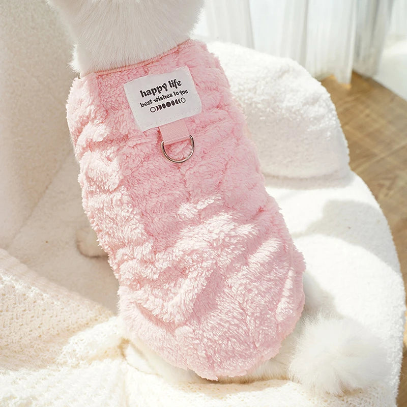 dogs wear, Winter Pet Dogs Jacket Warm Clothes Soft For Small Medium Puppy Cat Plush Vest Chihuahua Teddy Sweater Clothes Pet Accessories