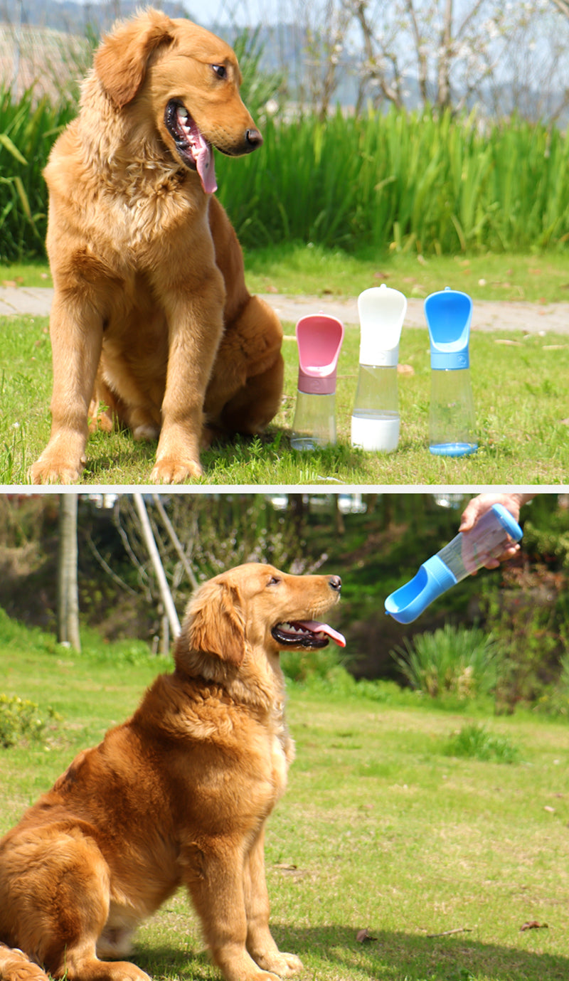 2 In 1 Portable Dog Water Bottle For Small Large Dogs Cats Outdoor Walking Drinking Bowls Pet Feeder Puppy Chihuahua Supplies
