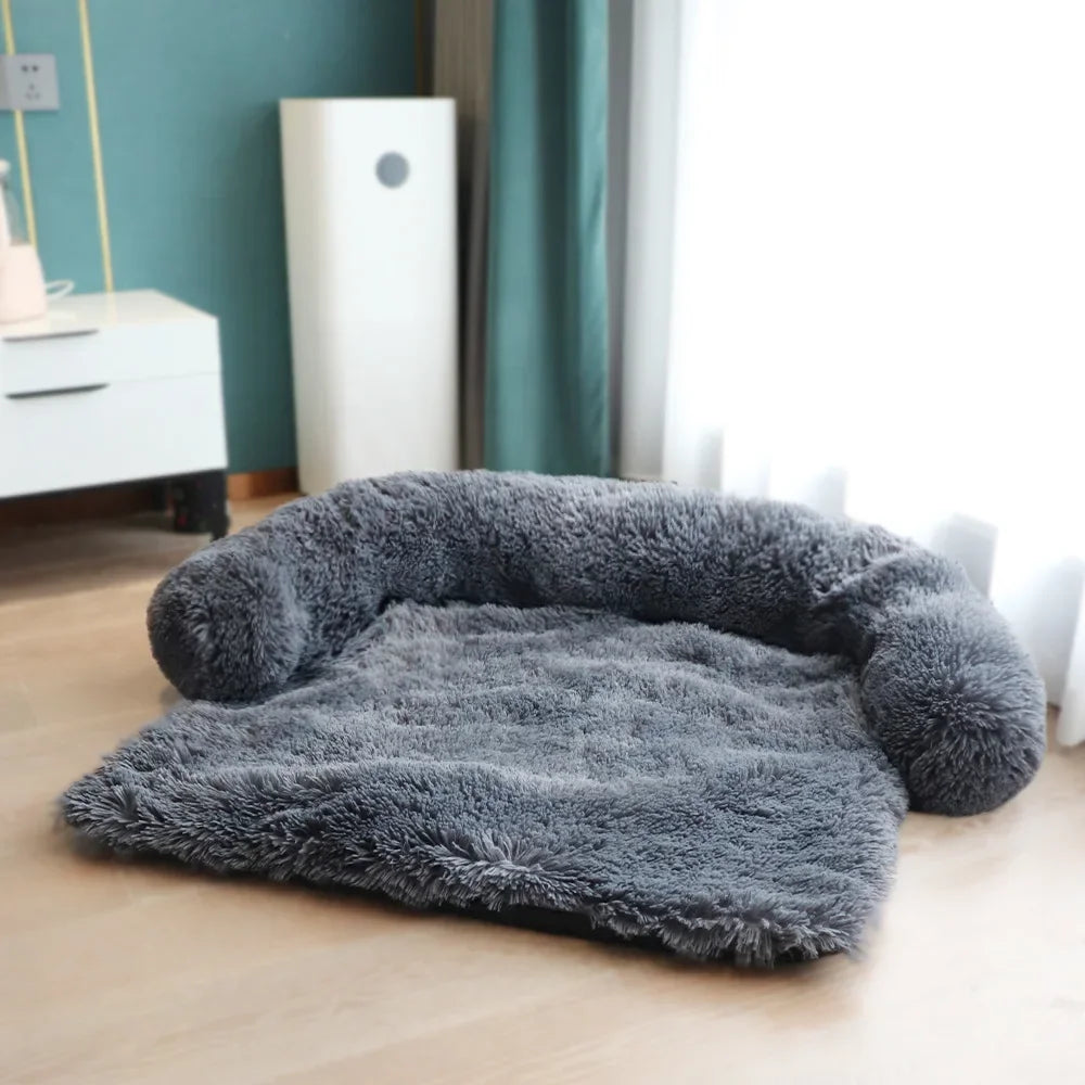 Removable Plush Pet Dog Bed Sofa for Large Dogs House Mat Kennel Winter Warm Cat Bed Pad Washable Dog Cushion Blanket Sofa Cover