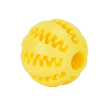 Pet Toy Tooth Cleaning Ball Bite Resistant Small, Medium and Large Dog Food Leakage Toy Relief Molar Elastic Ball