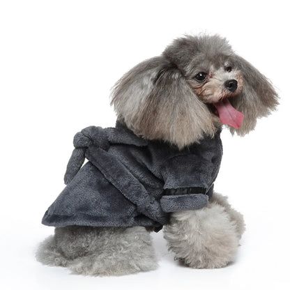 Pet Dog Bathrobe with Hood Dog Pajamas Sleeping Clothes Soft Pet Bath Drying Towel Clothes For Puppy Dogs Cats Coat Pet Supplies