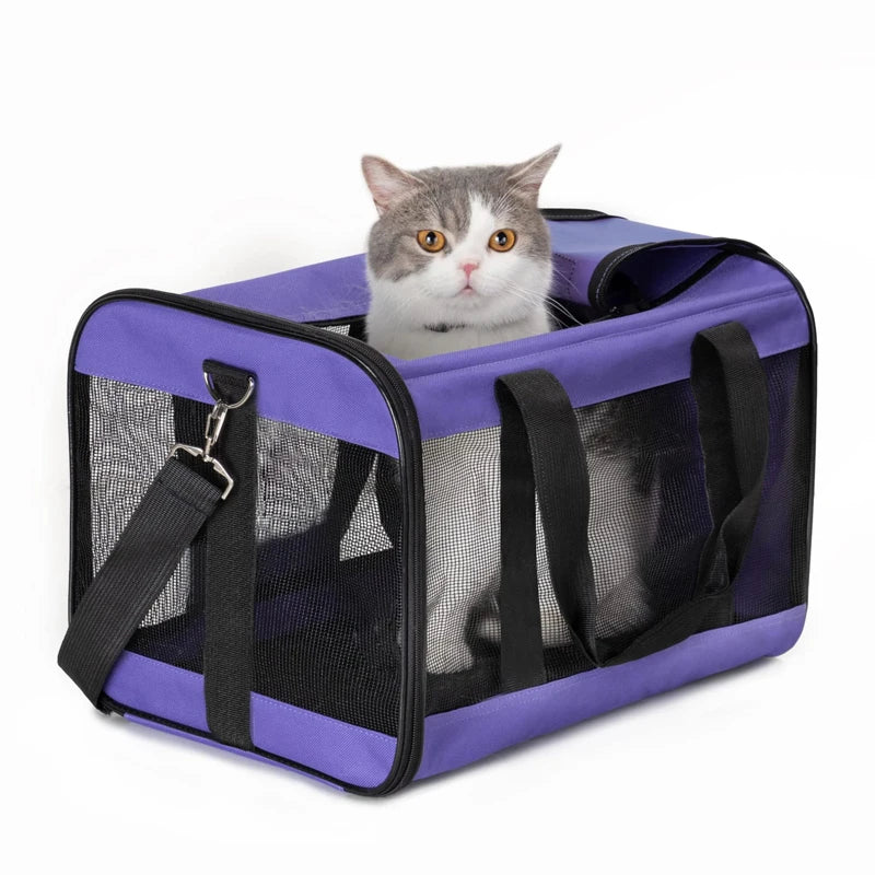 Dog Carrier Bag Soft Side Backpack Cat Pet Carriers Dog Travel Bags Collapsible Travel Pet Outing Bag