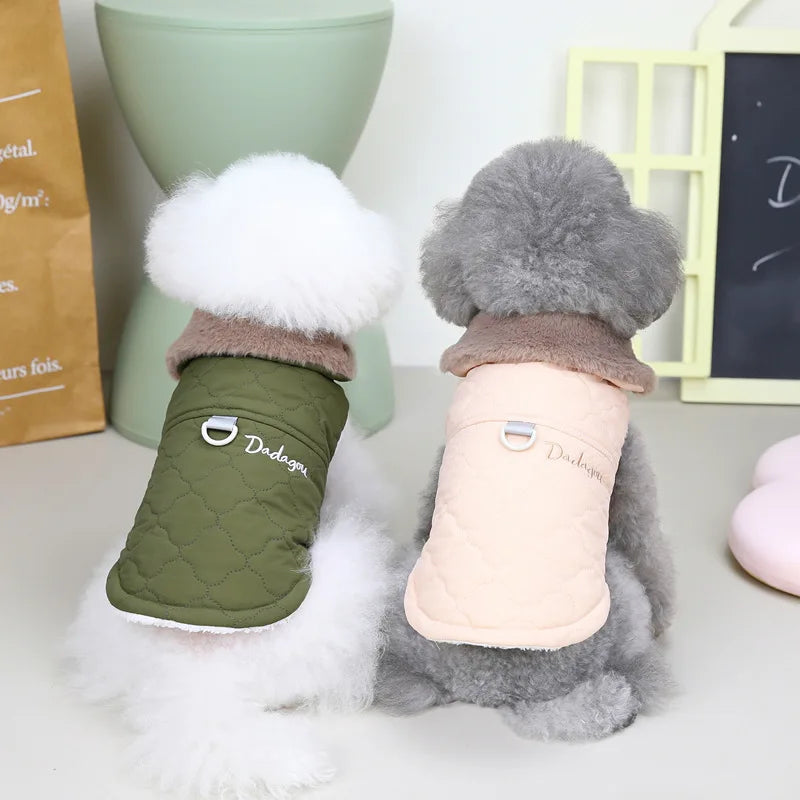 Dog Clothes,Warm Fleece Dog Jacket Vest Winter Dog Clothes Puppy Cats French Bulldog Coat Chihuahua York Pet Apparel for Small Medium Dogs