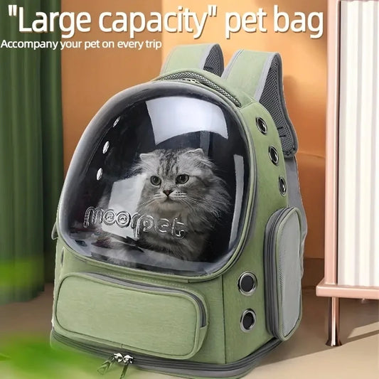 Portable Pet Carrier Backpack - Breathable, Comfortable, andStylish Bubble Bag for Cats and Dogs