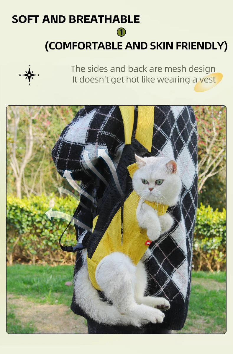 Portable Cat Bag Transporter Pet Outing Bag Travel Carrier Breathable Outcrop Pet Backpack Outdoor Comfort Dog Pet Moving Bag