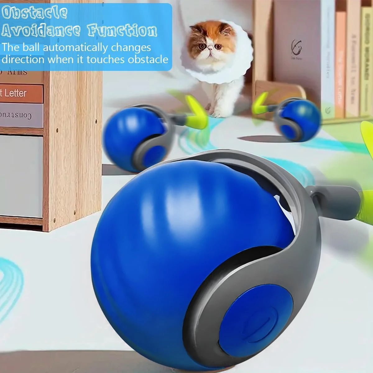 Smart Interactive Speedy Tail 2.0 Cat Toy Automatic Moving Balls for Cats And Dogs Touch Motion Rolling Toy Ball for Pet