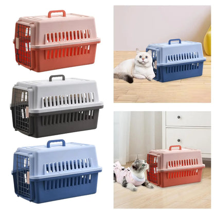 Cat Flight Box Fence Type Carrier Cage Cat Aviation Box Fences Car Dog Cage Portable Medium Cat Bag Pet Products Pet Box