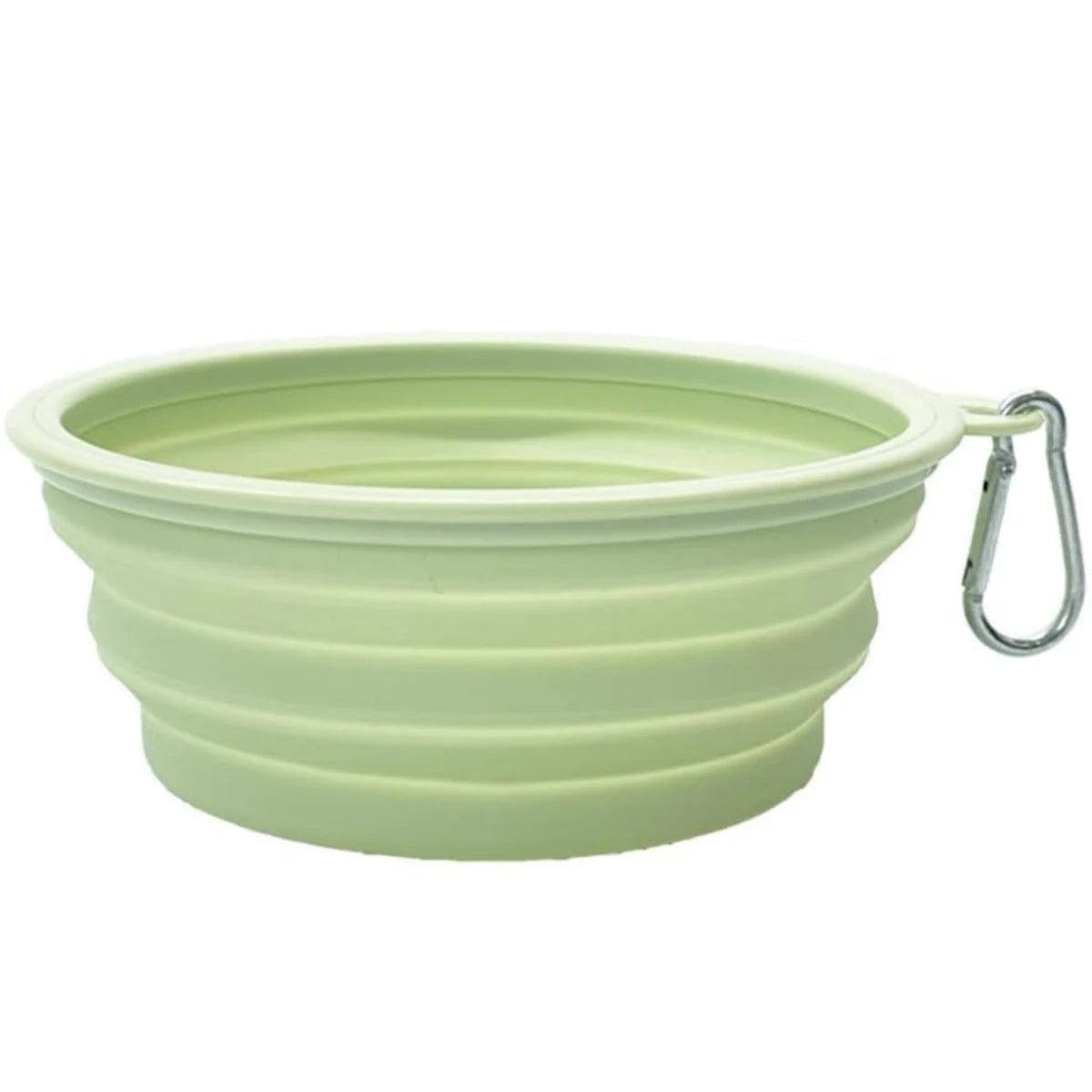 Pet Folding Silicone Bowl Outdoor Travel Portable Food Water Container Dogs Feed Supplies Bowl with Cat with Carabiner