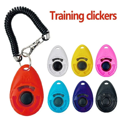 1Pcs Training Clicker Various Style Pet Cat Dog Click Trainer Aid Adjustable WristStrap Sound Key Chain Dog Repeller Pet Product