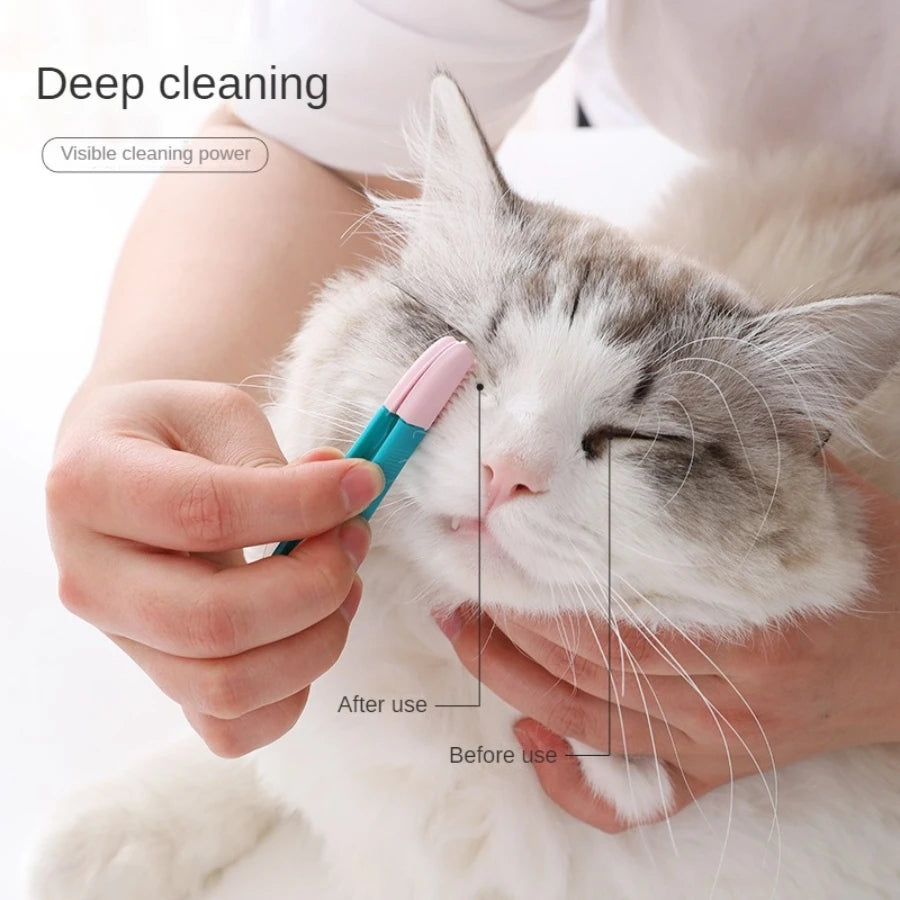 Pet Grooming Tools Cat Eyes Comb Pet Tear Stain Remover Comb Cleaning Brush for Small Cat Dog