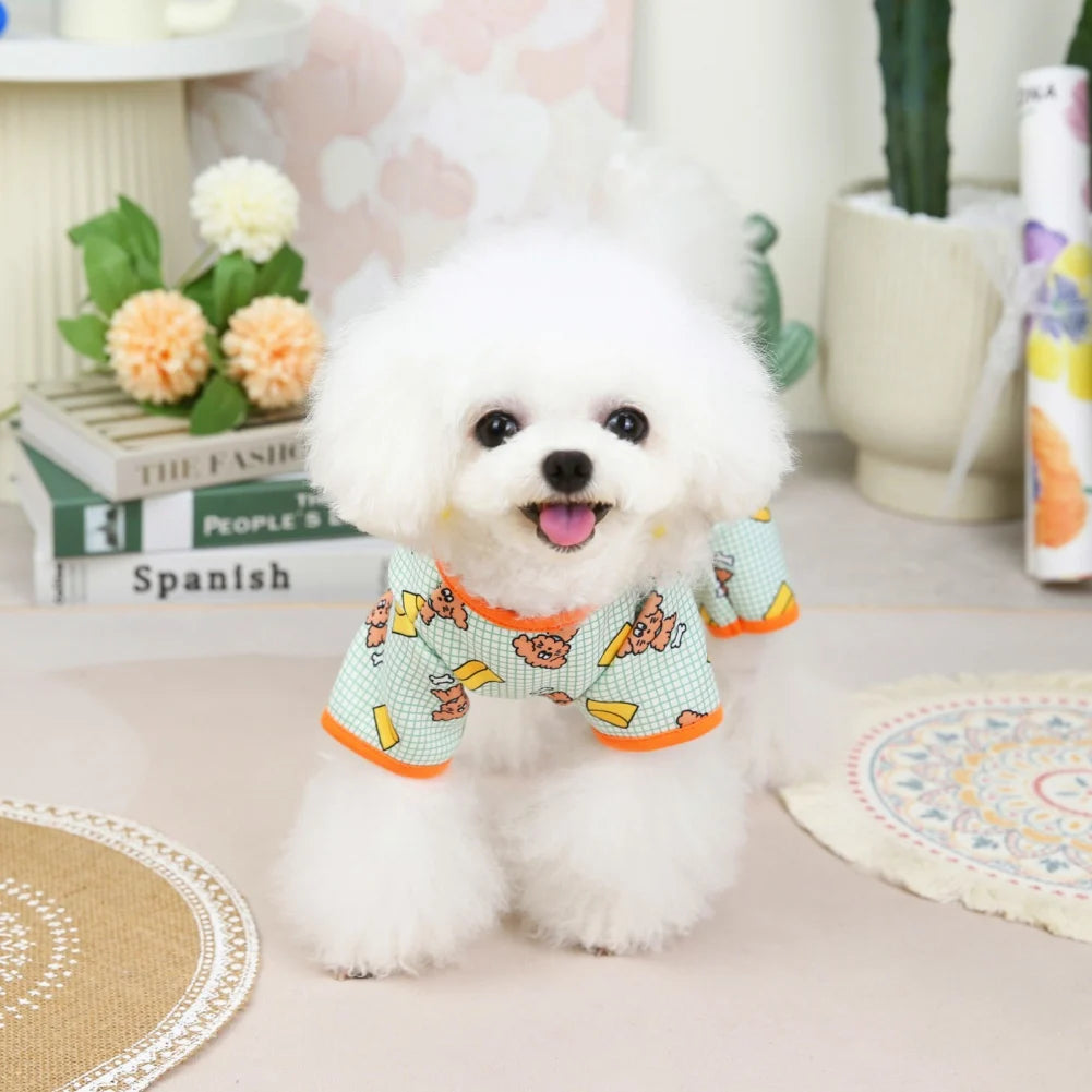 Dog Pajamas Small Dogs Pjs Jumpsuit 4 Legs Puppy Pajama Soft Dog Onesies Pet Clothes Autumn Winter Home Wear Hair Shedding Cover