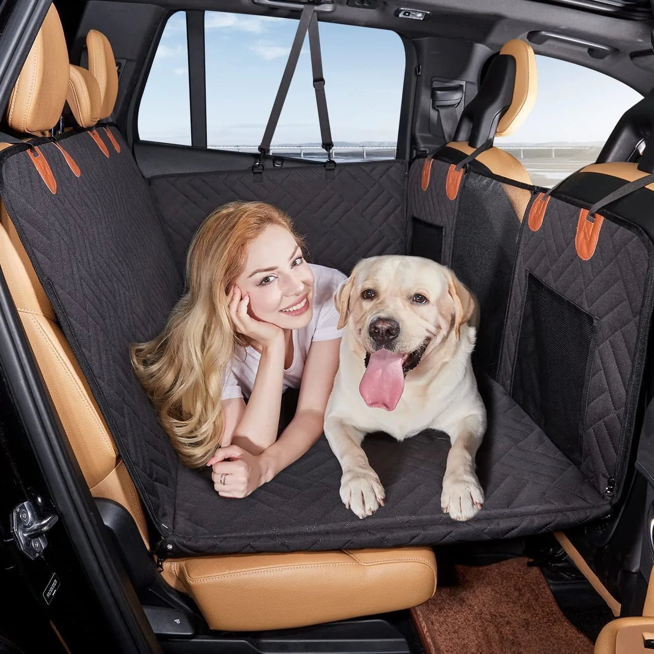 Load-bearing waterproof extended car pad Pet pad Travel dog hammock Dog back seat extra car pad