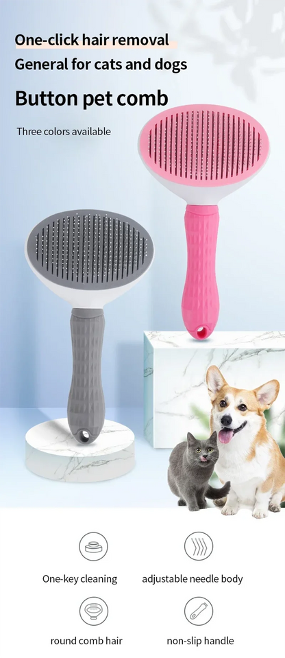 Self-cleaning Pet Hair Remove Comb Cat Slicker Brush Pet Hair Removal Comb For Cats Grooming Brushes Dog Combs Cat Accessories
