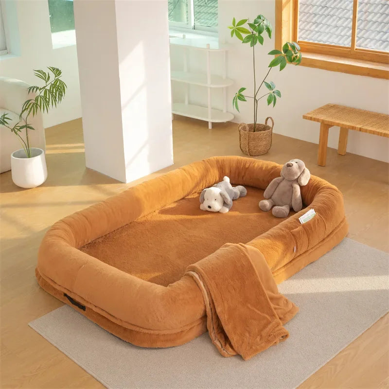 Oversized Dog and Human Bed Detachable Kennel Lazy Bed Sofa Dog and Human Sleeping Giant Kennel Cat and Dog Beds