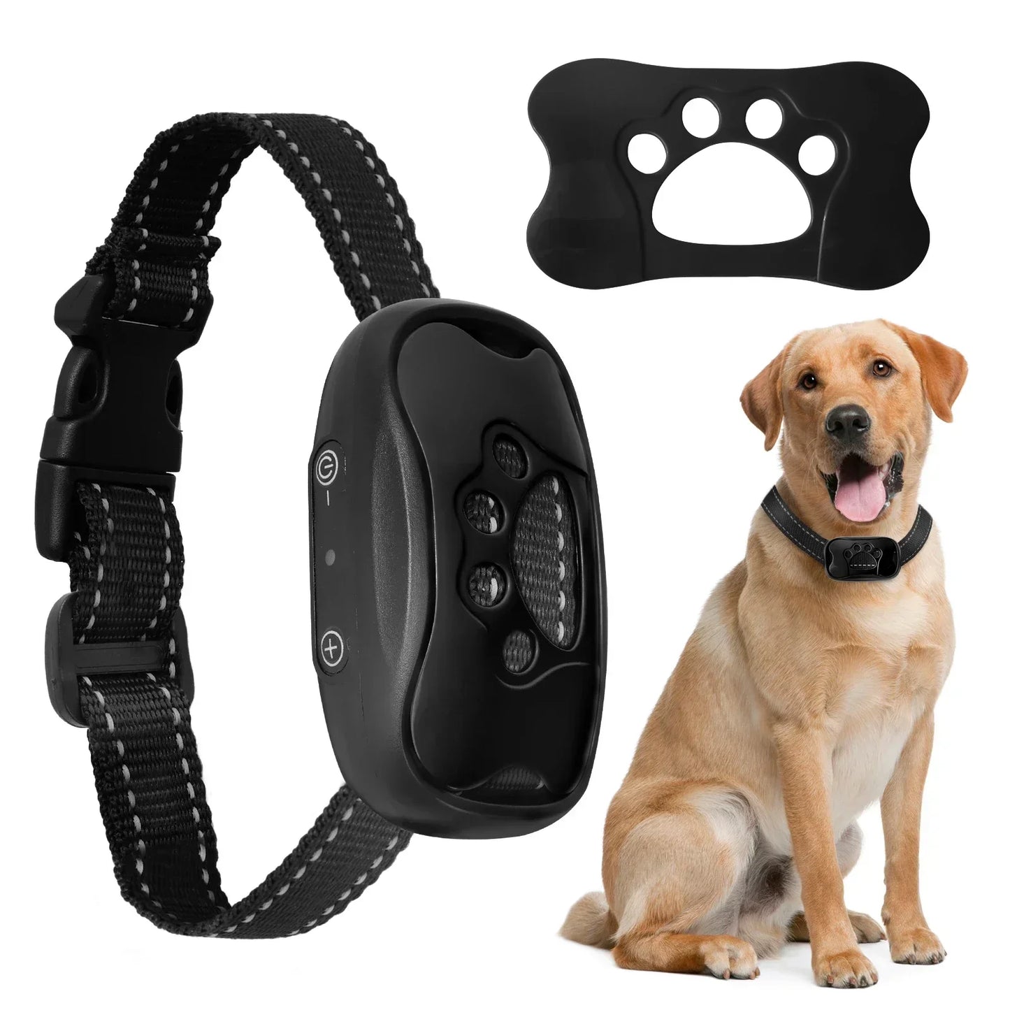 Pet Dog Anti Barking Device USB Rechargeable Dogs Training Collar Ultrasonic Stop Barking Vibration Anti Bark Collar