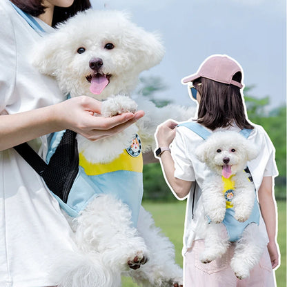 Portable Pet Dog Carrier Double Shoulder Pet Backpack for Small Medium Dogs Cats Breathable Puppy Front Bag Dog Accessories