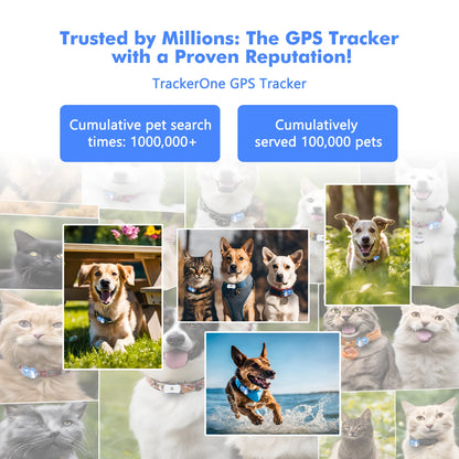 Dog Cat Tracker Smart Light Sound Search Lost Finder Waterproof Tracking Device for Pets with Free Trial