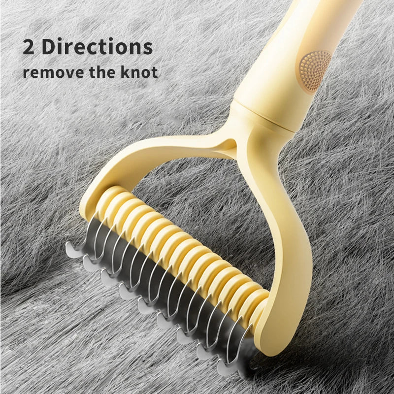 Cat brush Cat Fur Knot Cutter Pets Hair Removal Comb Dog Grooming Shedding Tools Double sided Stainless Brush Pet Products