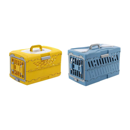 Collapsible Puppy Crate Reusable Folding Breathable Hard Sided Cat Transport Box Pet Carrier for Small Dogs Rabbit Small Animals