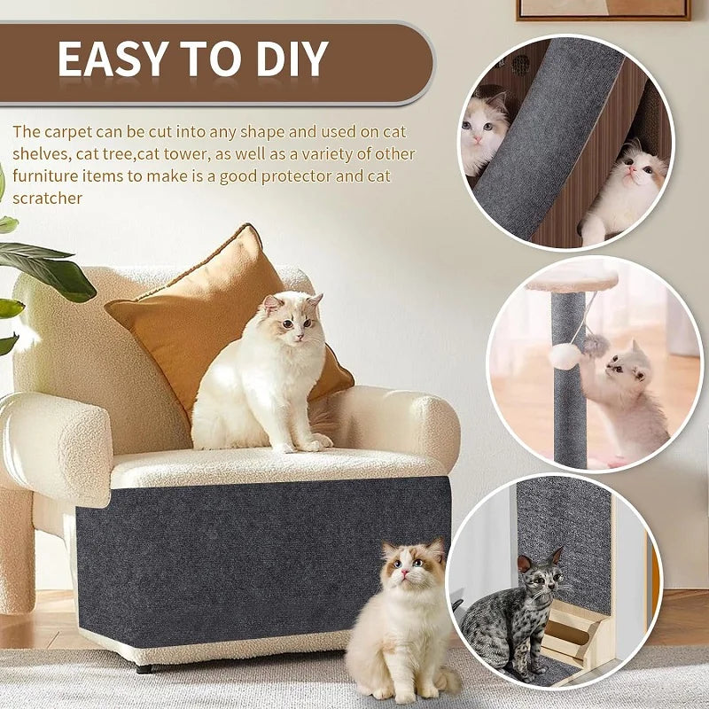 Cat Scratching Mat Board Anti Cat Scratch Sofa Self Adhesive Mat Trimmable Cat Scratching Post Carpet Furniture Protection