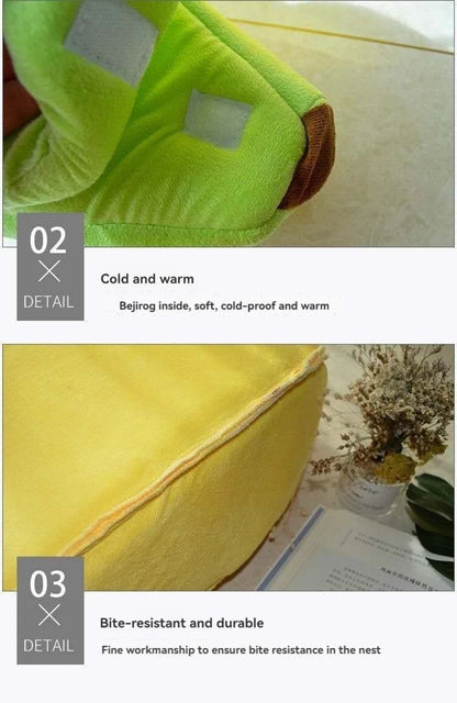 Banana Shaped Pet Bed for Extra Small Dogs and Cats Pet Soft Cushion Washable Pet Banana Bed