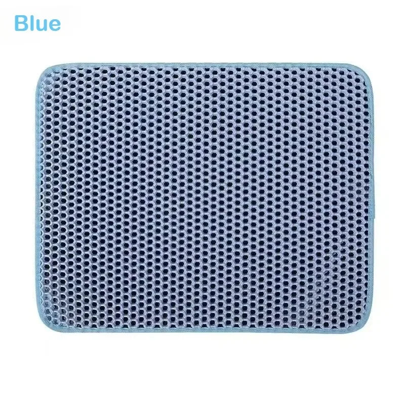 Cat Litter Mat Double Layer Cat Litter Box Waterproof Mat Non-slip Sand Cat Foldable Pad Washable Mat Pet Clean Supplies