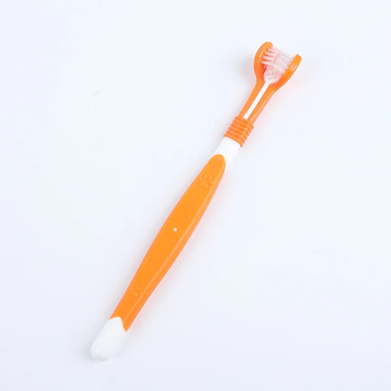 3-Sided Pet Toothbrush Dog Plastic Toothbrush Removing Bad Breath Tartar Cleaning Mouth Pet Dental Care Cat Cleaning Mouth