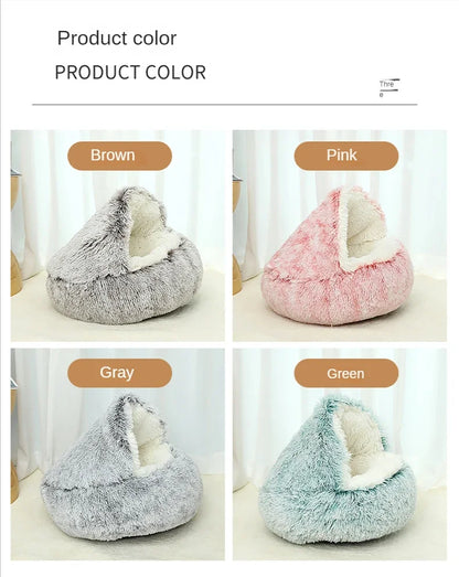 cats bag, Winter Plush Pet Cat Bed Round Cat Cushion Cat House 2 In 1 Warm Cats Basket Pet Sleep Bag Kitten Nest Kennel for Small Dog Cats