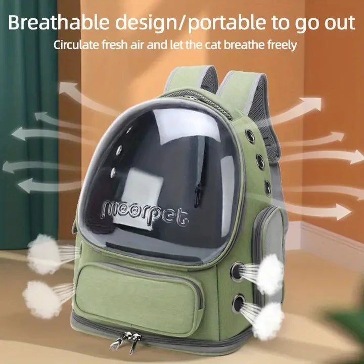 Portable Pet Carrier Backpack - Breathable, Comfortable, andStylish Bubble Bag for Cats and Dogs