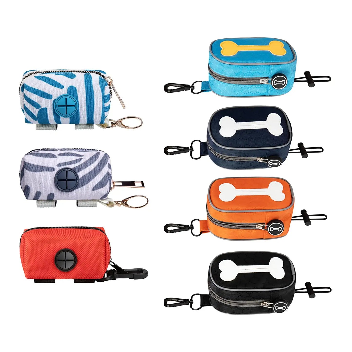 Dog Poop Bag Holder Waste Bag Carrier Doggy with Carabiner Clip Waste Bag Dispenser for Travel Outdoor Walking Camping