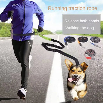 Hand Free Dog Leash for Pet Walking Running Jogging Adjustable Dog leash Waist Belt Chest Strap Traction Rope Dog Accessories