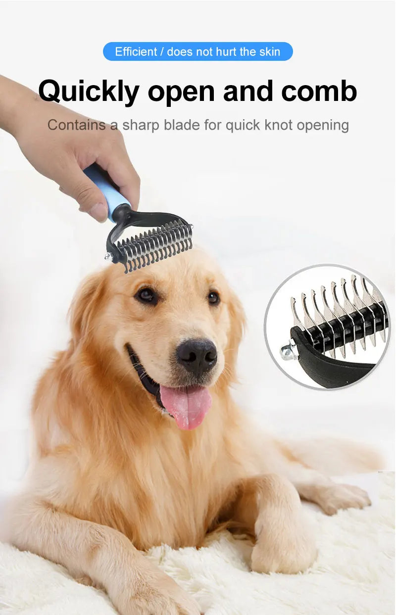 Dog Brush Pet Dog Hair Remover Cat Comb Grooming And Care Brush For Matted Long Hair and Short Hair Curly Dog Supplies Pet Items