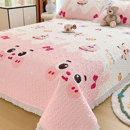 Bed cover,Thicken Bed Cover Floral Style Bedspread Home Bed Linen Double Bedspreads Adults Kids Room Bedsheet cubrecama (No Pillowcase)