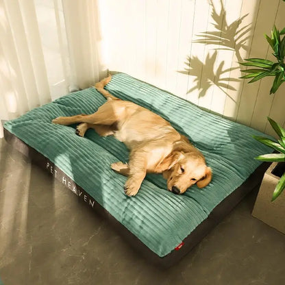 Large Dog Bed Soft Corduroy Pet Sleeping Mat Thicken Oversize Dog Cat Cushion Non-slip Removable Washable Dogs Sofa Pet Supplies