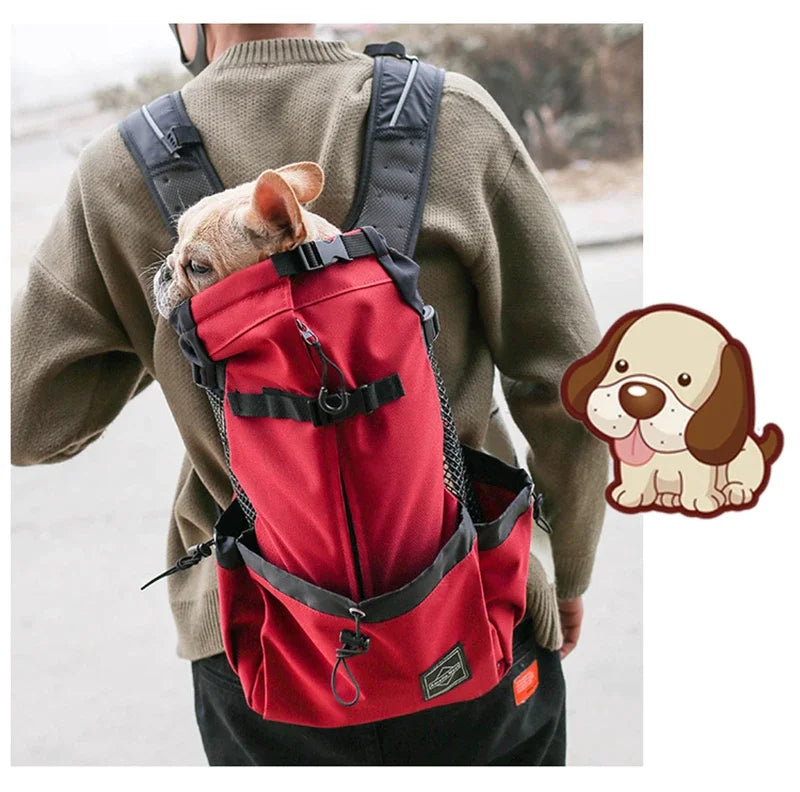 Breathable Dog Carrier Bag Portable Pet Outdoor Travel Backpack Reflective Carrier Bags for Cats French Bulldog Dog Accessories